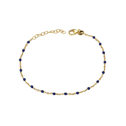 Layers of Lapis Gold Plated Bead