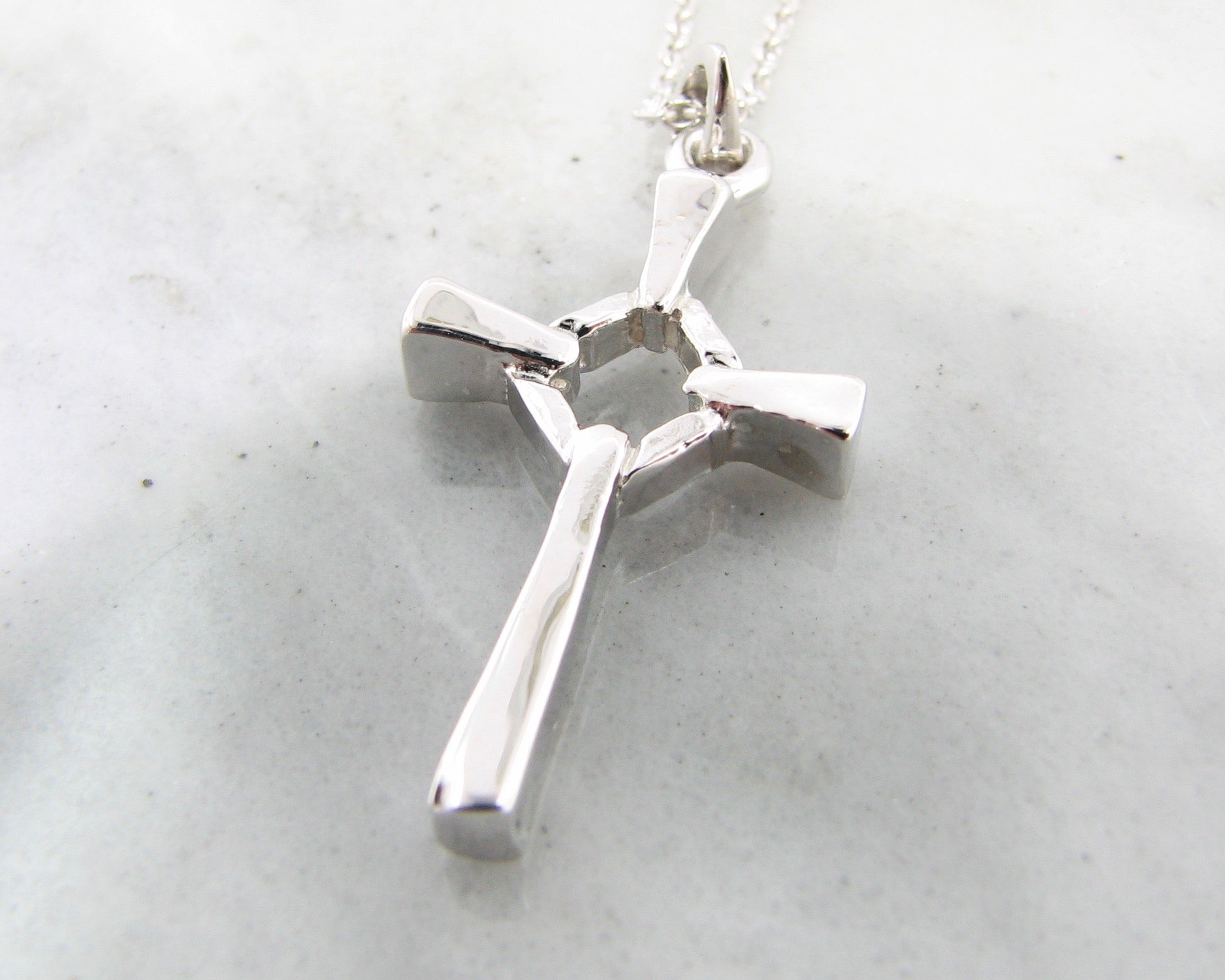 Open Celtic Cross Silver Pendant