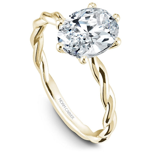 NC Twist Yellow Gold Oval Semi-Mount Bridal