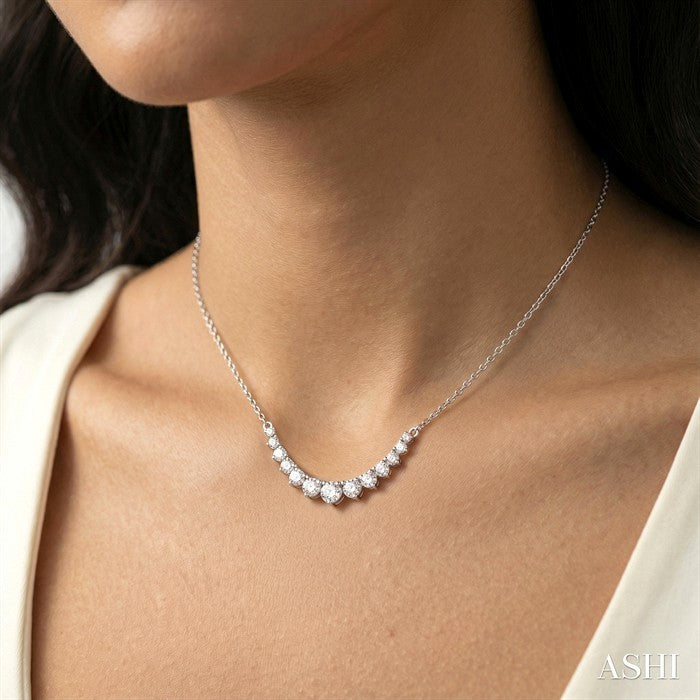 Golden Arc Diamond Necklace