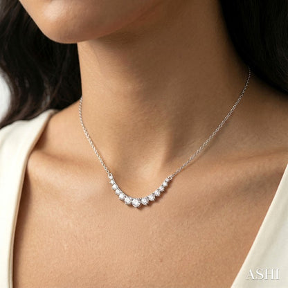 Golden Arc Diamond Necklace