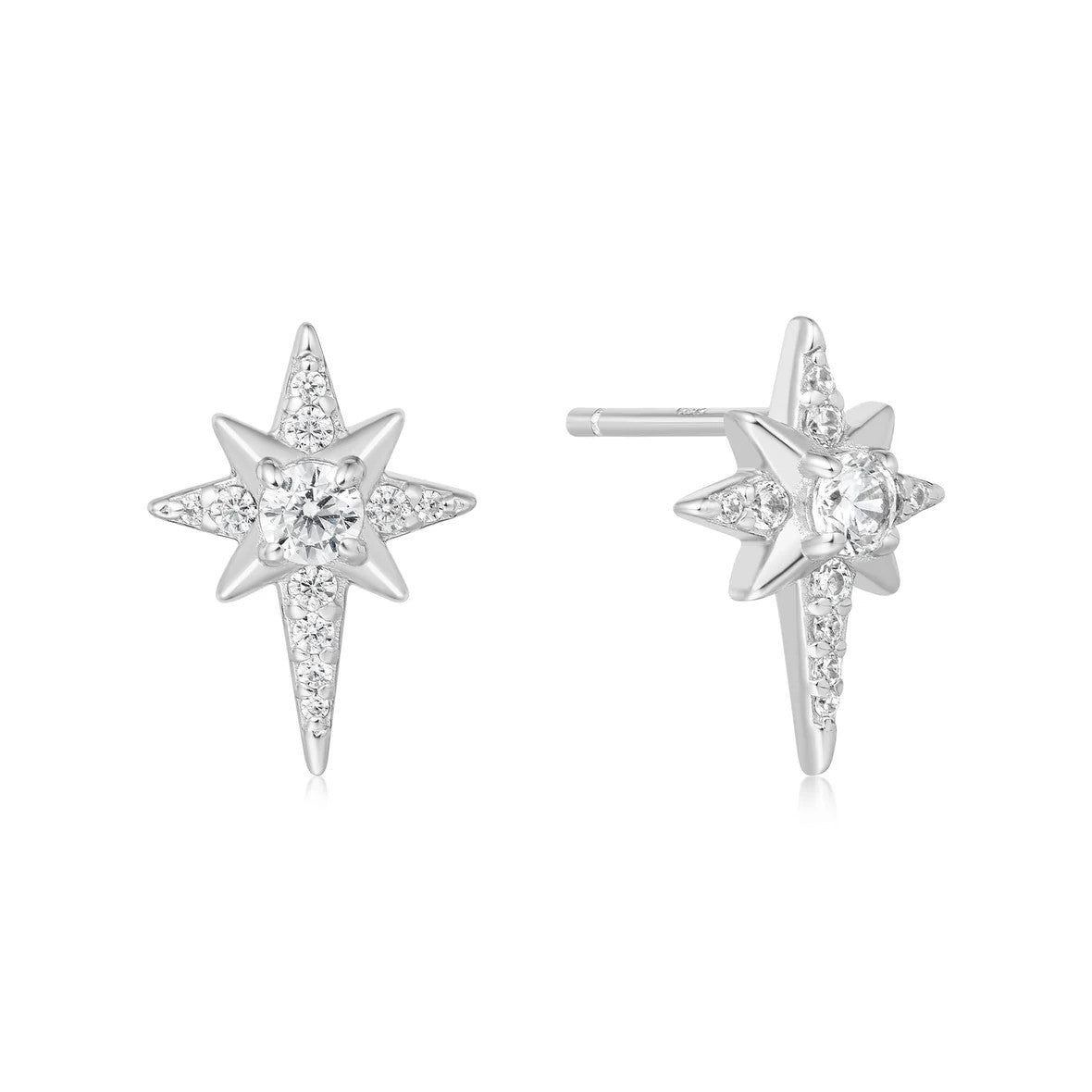 Eight-Pointed Star Stud Earrings