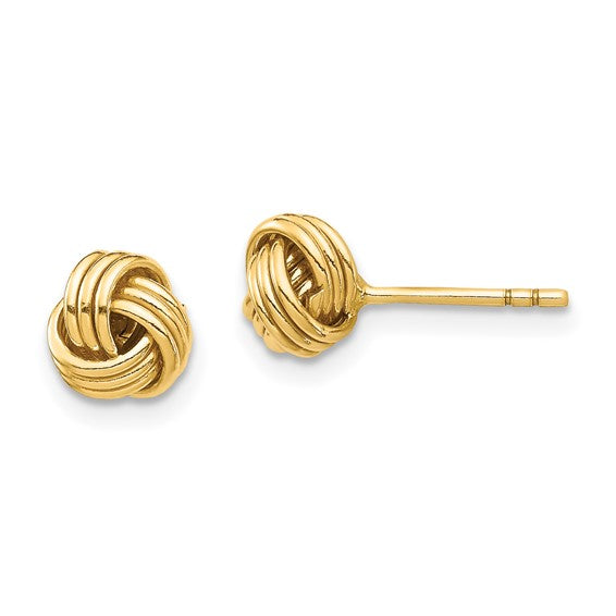 10K Love Knot Post Earring