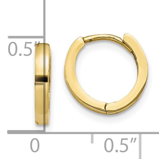 10k 8mm Hinged Hoop Earrings