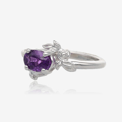 Precious Blossom Amethyst Ring in Silver