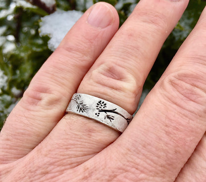 Silver Ring, Ponderosa Pine Band