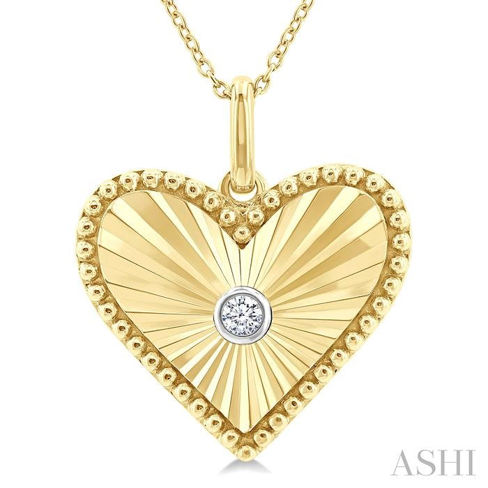 Love’s Reflection Gold Vermeil Medallion Diamond Necklace