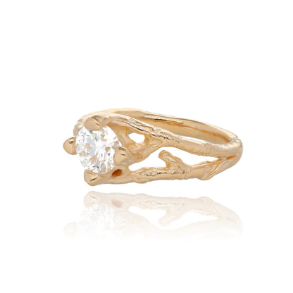 Birch Branch Diamond Yellow Gold Wedding Set