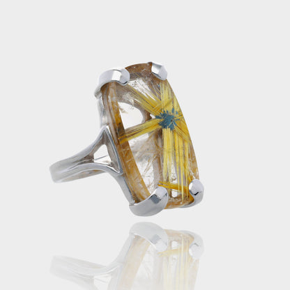 First Contact Star Rutile Quartz Ring