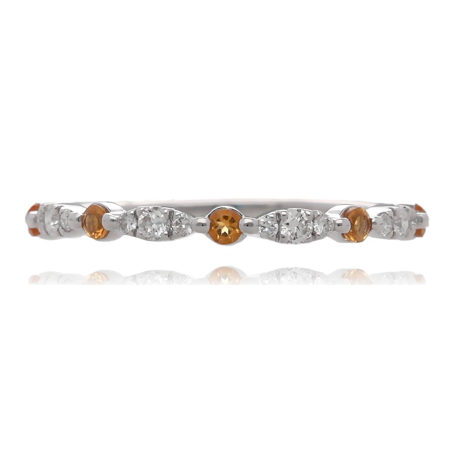 Stacking Gems White Gold Band