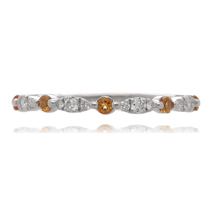 Stacking Gems White Gold Band