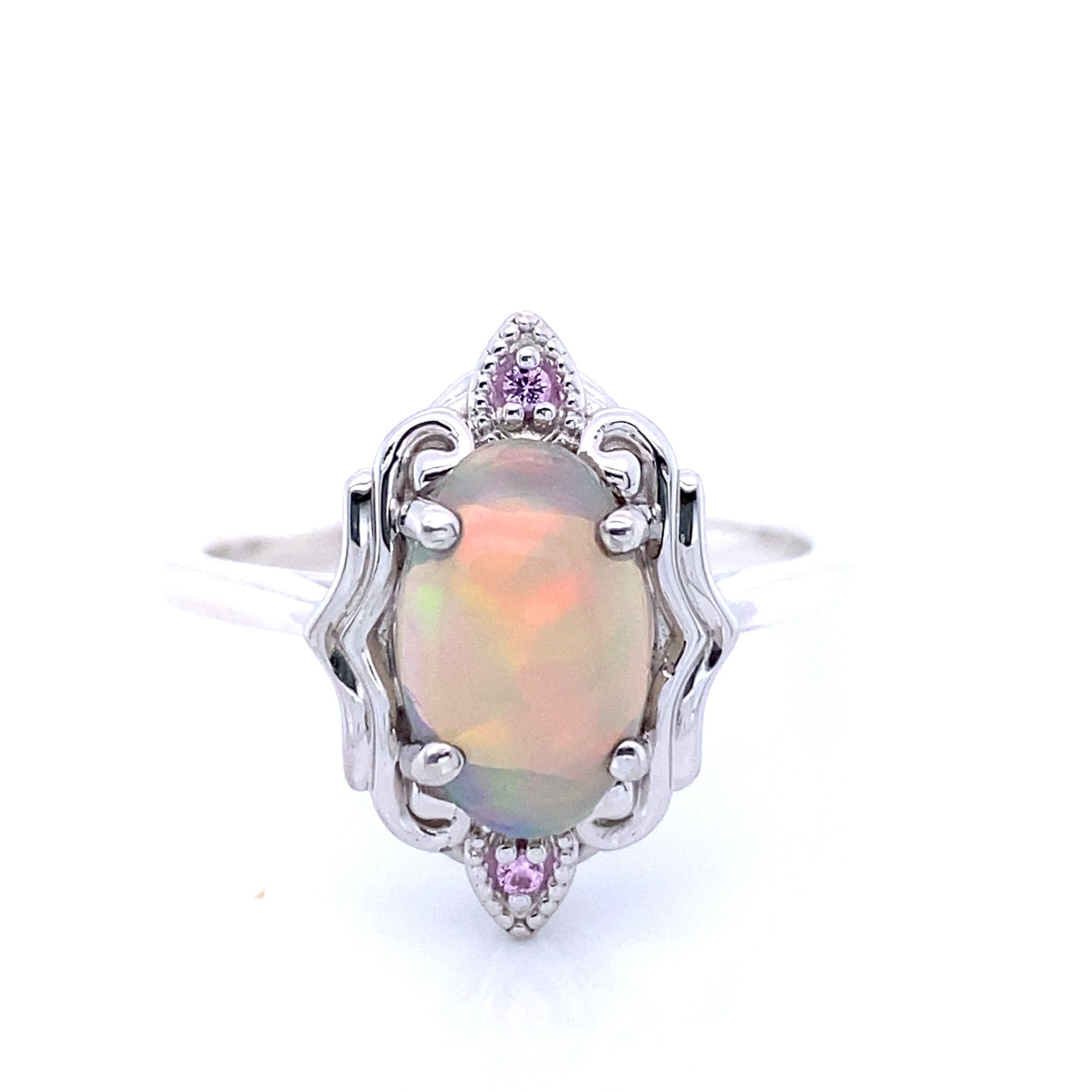 Queensland Ethiopian Opal and Diamond Ring