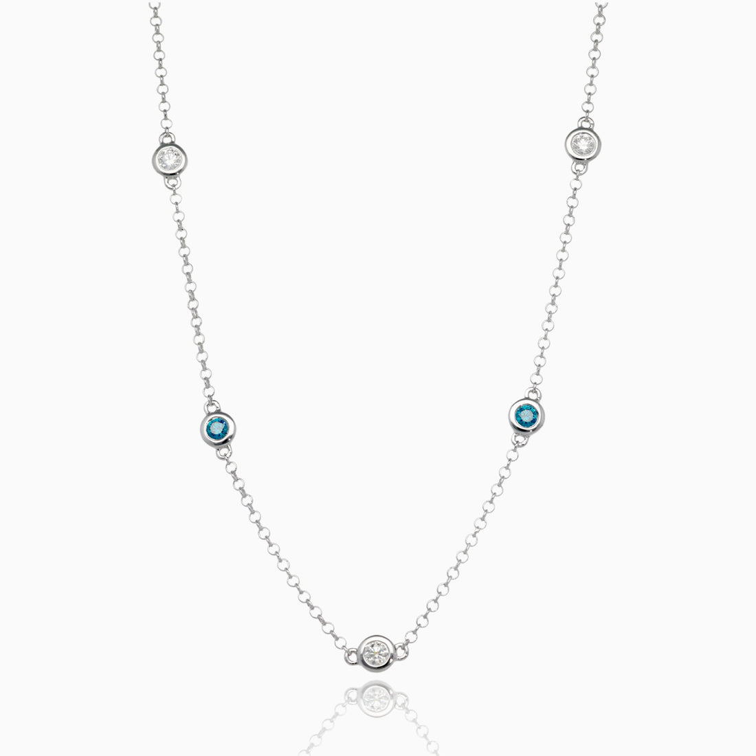 Blue &amp; Brilliant Diamond Necklace