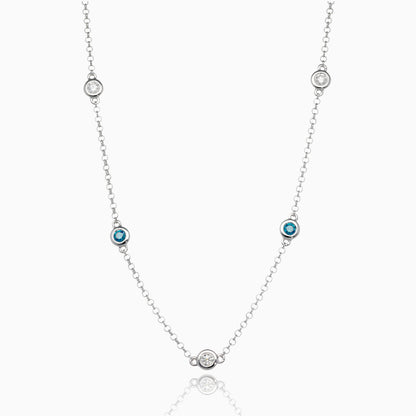 Blue &amp; Brilliant Diamond Necklace