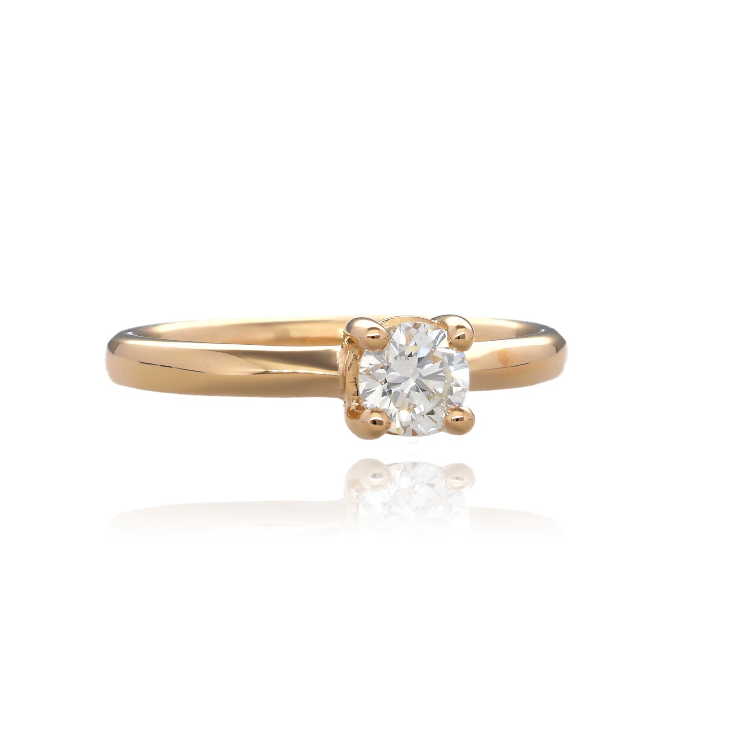 The Wexford Standard 14K Yellow Gold Diamond Solitaire Engagement Ring with 0.50 Carat Natural Diamond