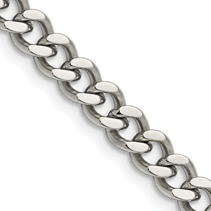 22&quot; Stainless Steel Polished 6.75mm Curb Chain