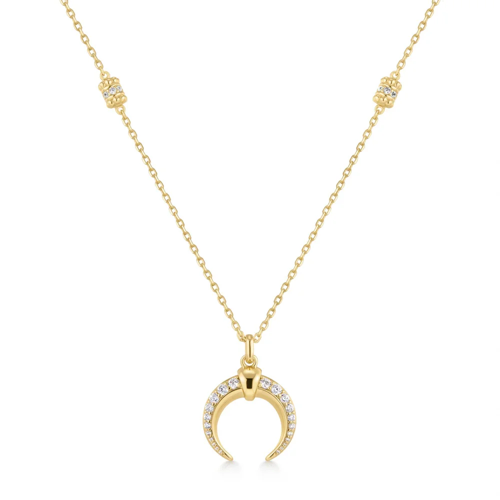 Yellow Reversible Horn Necklace