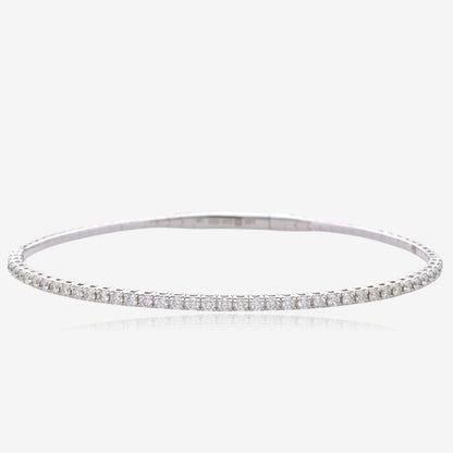 1.01ctw Natural Diamond Flex Bangle