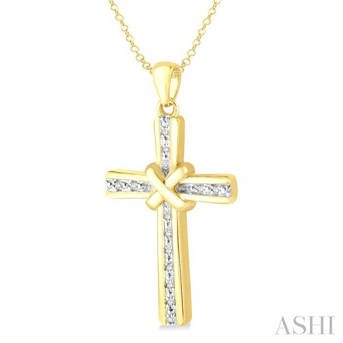 Holy Union Gold Vermeil Cross Diamond Necklace