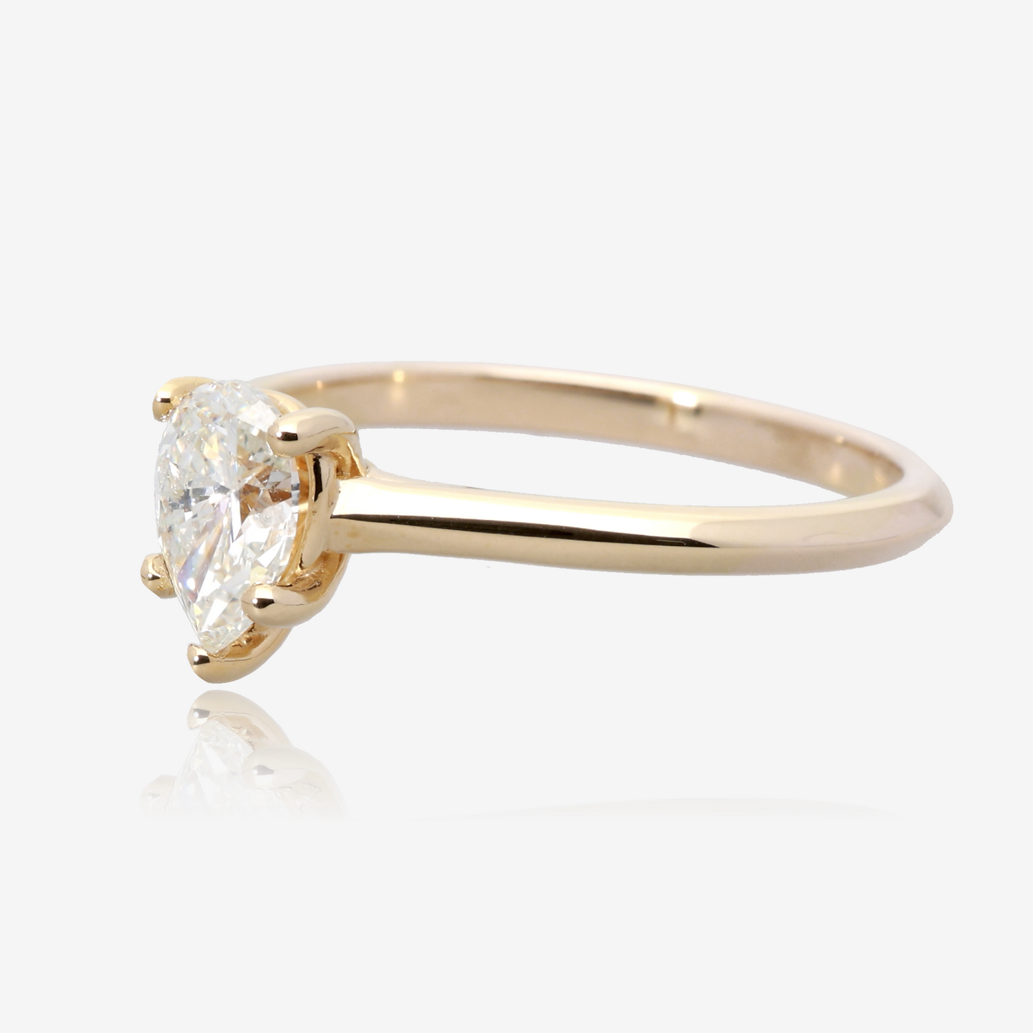 .72ct Natural Pear Diamond Solitaire in 14K Yellow Gold