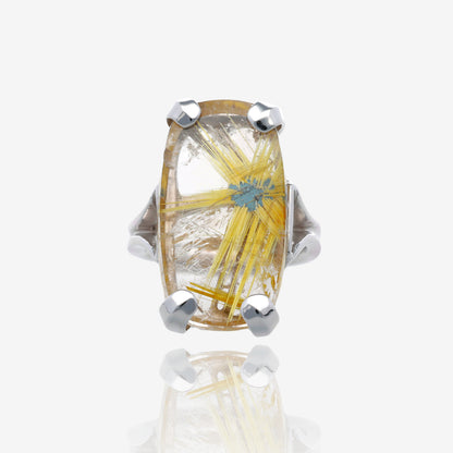 First Contact Star Rutile Quartz Ring