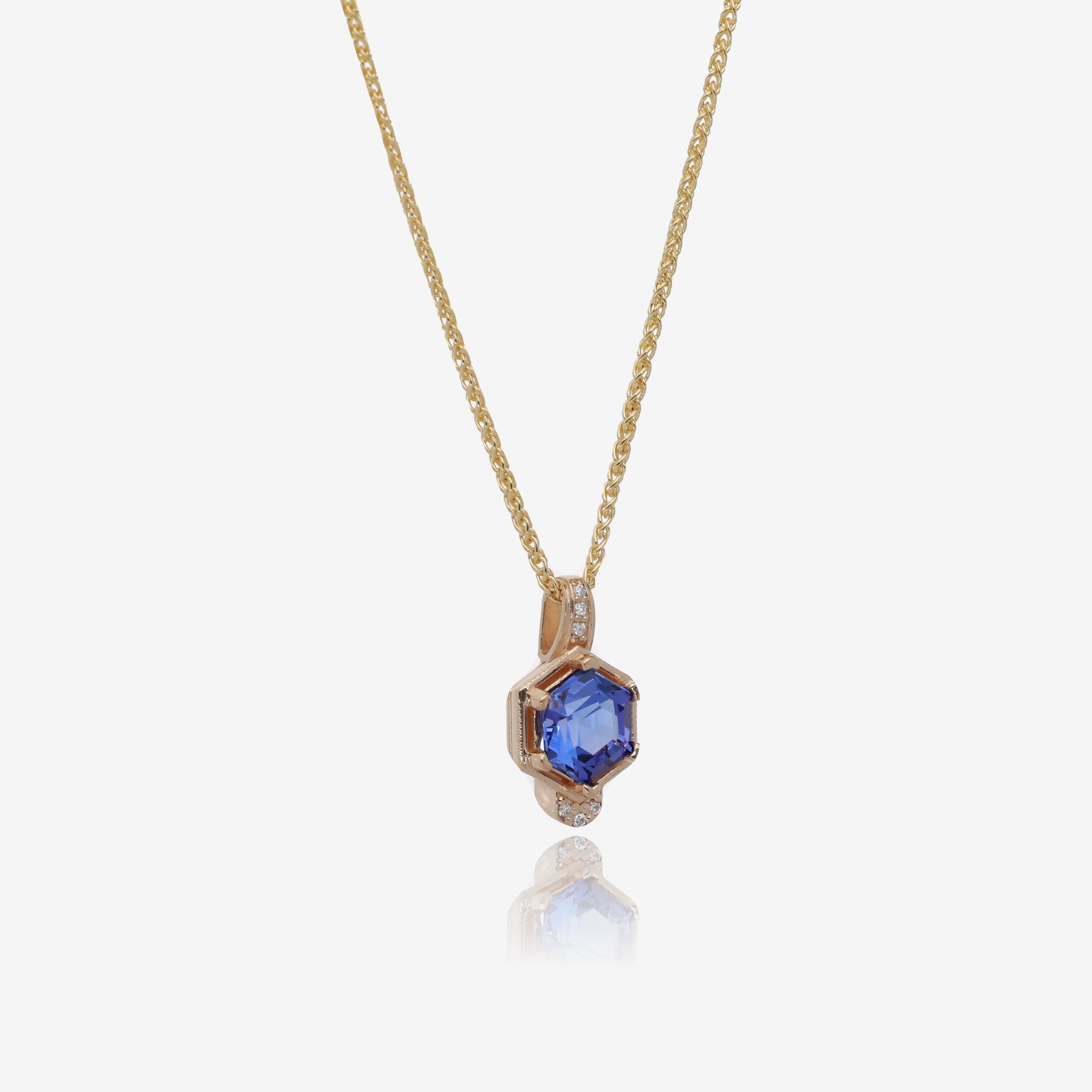 Triumphant Tanzanite and Gold Pendant