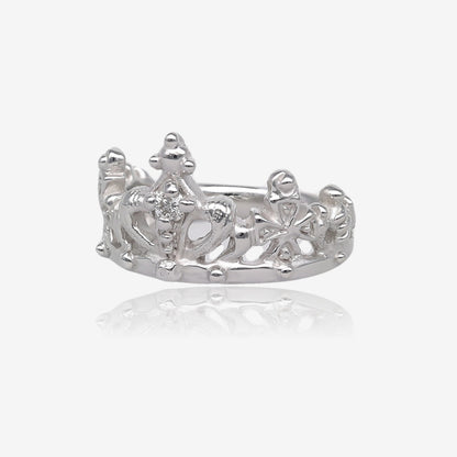 You’ve Earned This Tiara Ring, Silver and Diamond