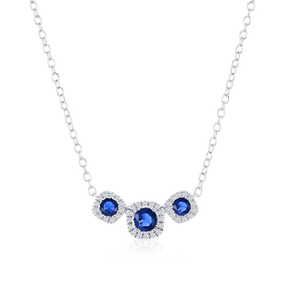 Triple the Brilliance Sapphire Silver Diamond