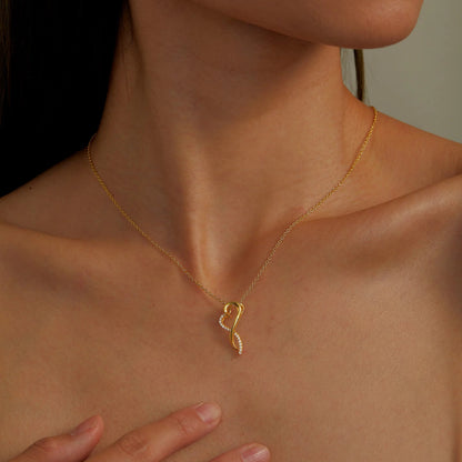 Yellow Infinity Heart Necklace