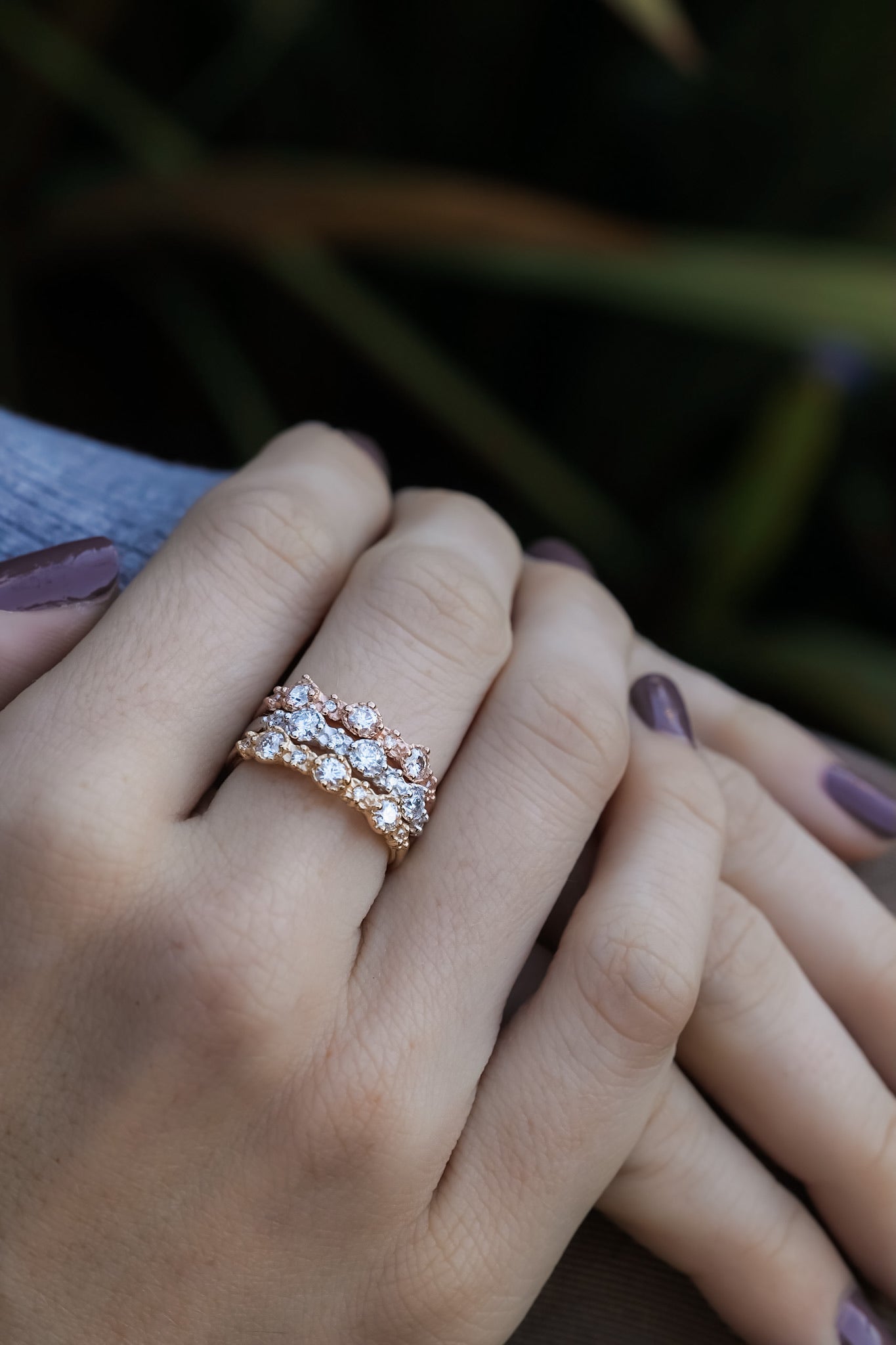 Shimmering Treasure Band Lab Diamond and White Gold