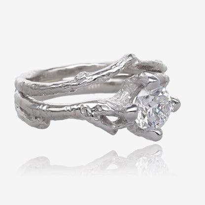 Birch Branch Diamond Gold Wedding Set