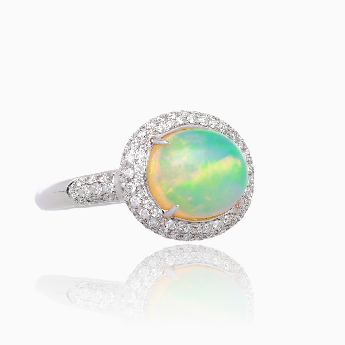 Aura Pavé Opal Ring