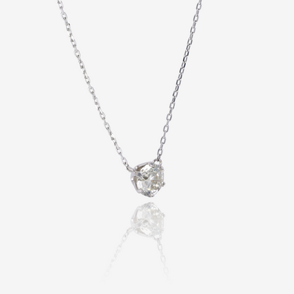 1/3ct Natural Round Diamond Pendant in 18K White Gold