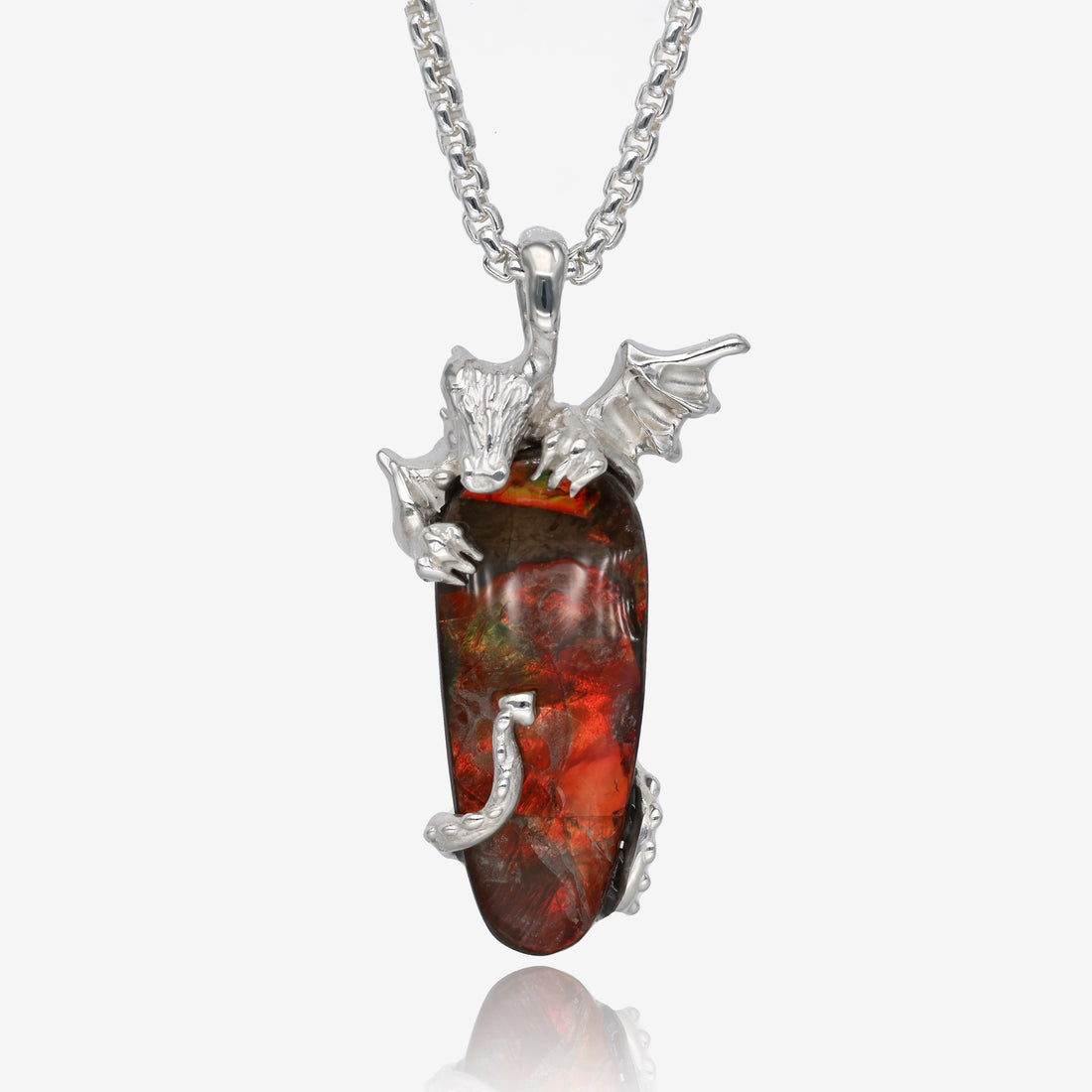 Ancient Treasure Ammolite Dragon Amulet