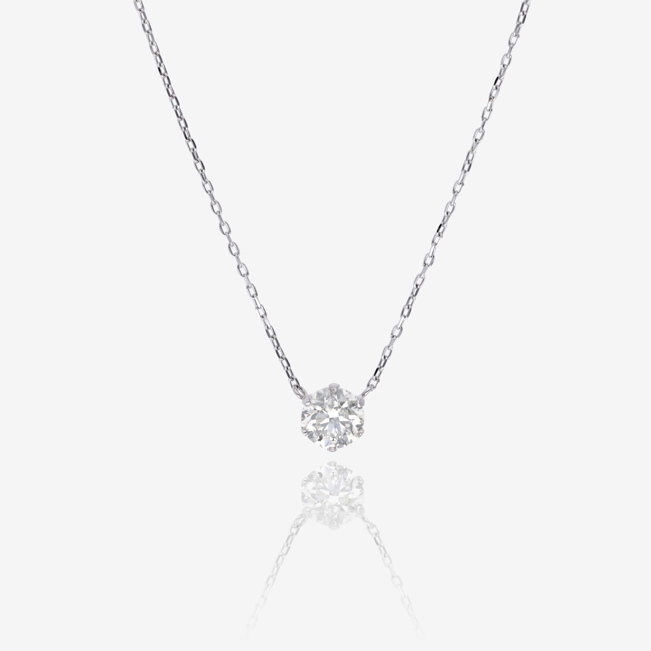 1/3ct Natural Round Diamond Pendant in 18K White Gold