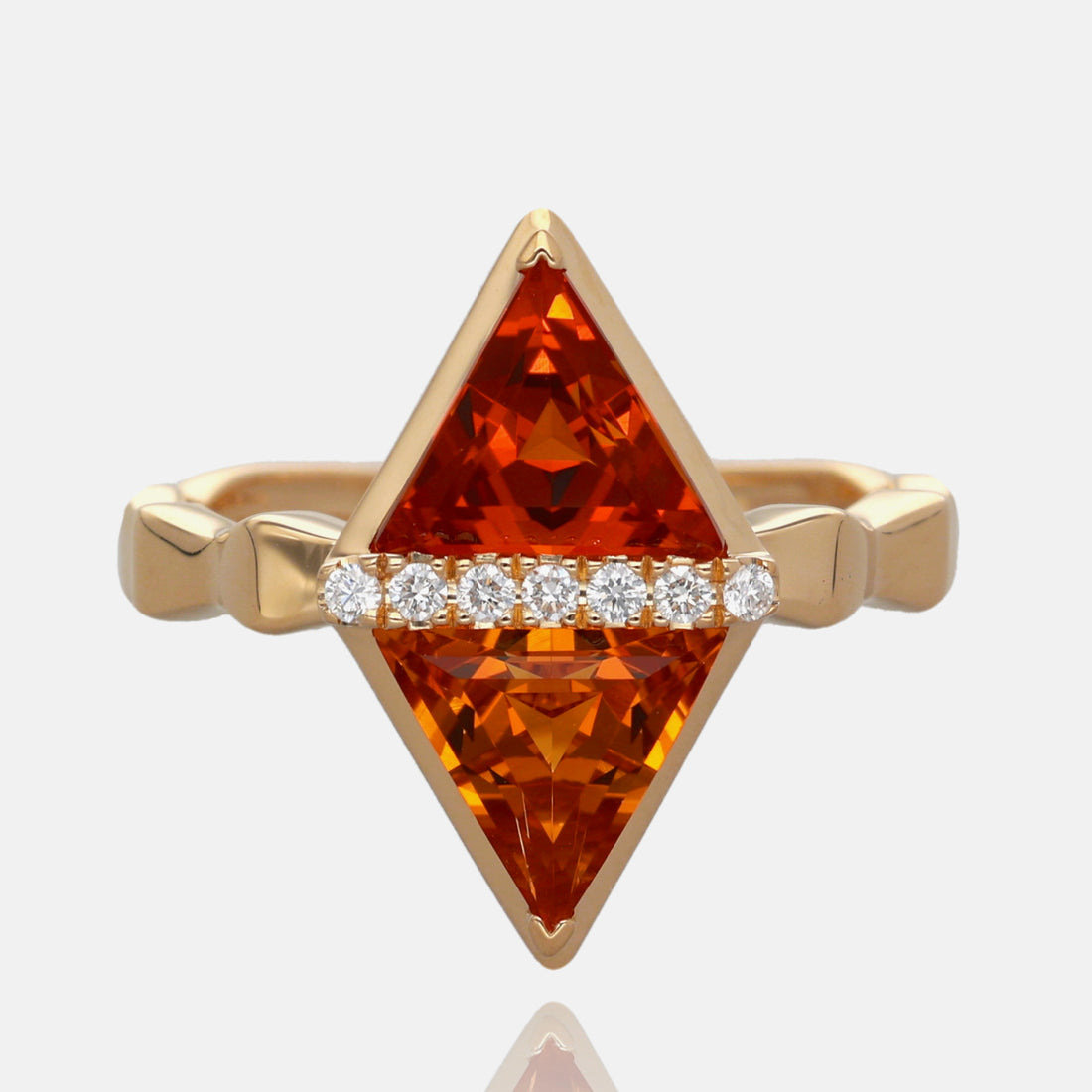 Twin Flame Citrine Ring