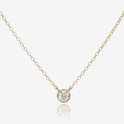 Elegant Round Brilliant Natural Diamond Necklace