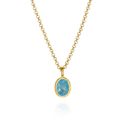 Zen Organic Natural Oval Birthstone Necklace