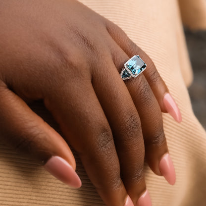 Luxe London Blue Topaz Ring