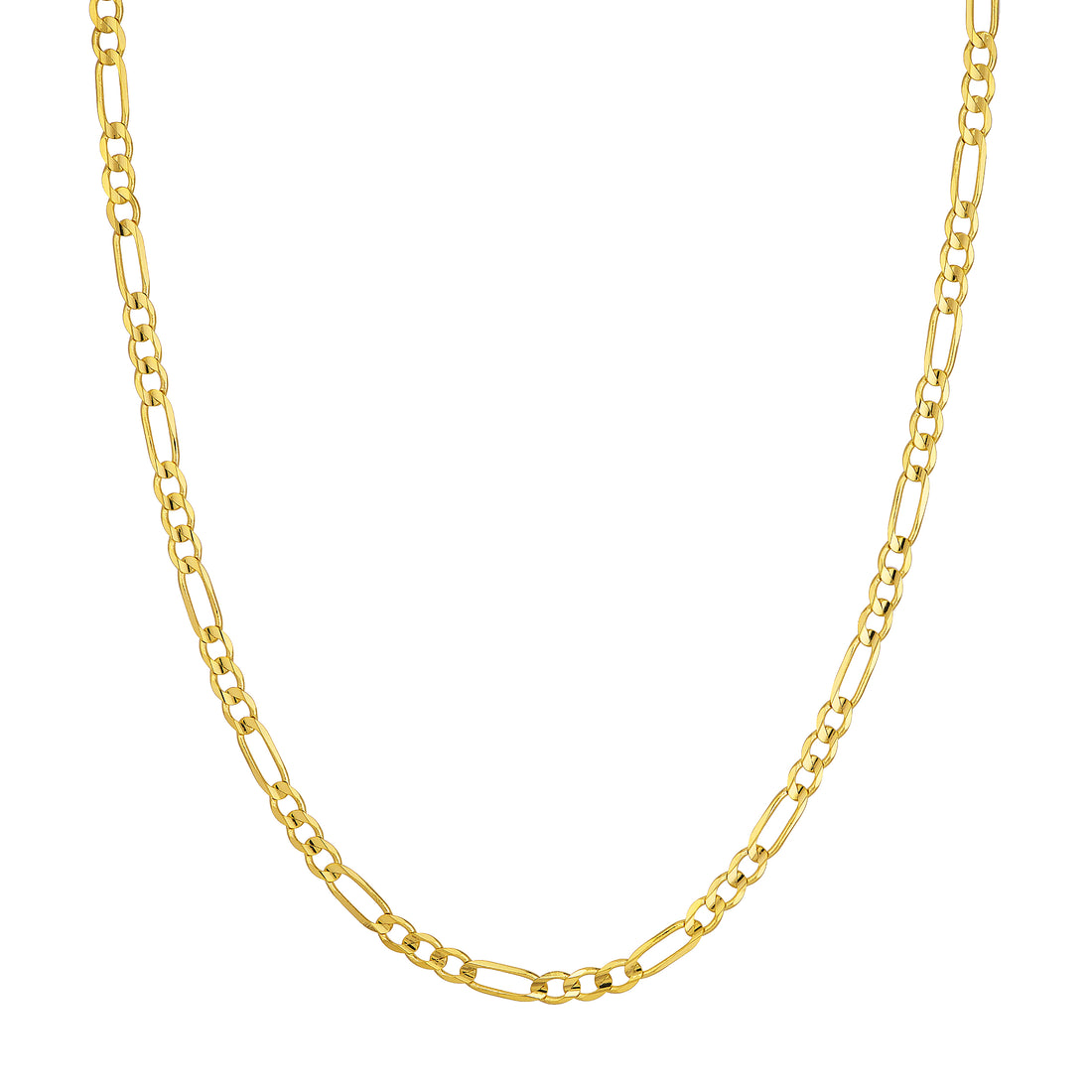 Men’s Concave Figaro Chain 22” 10K Yellow Gold