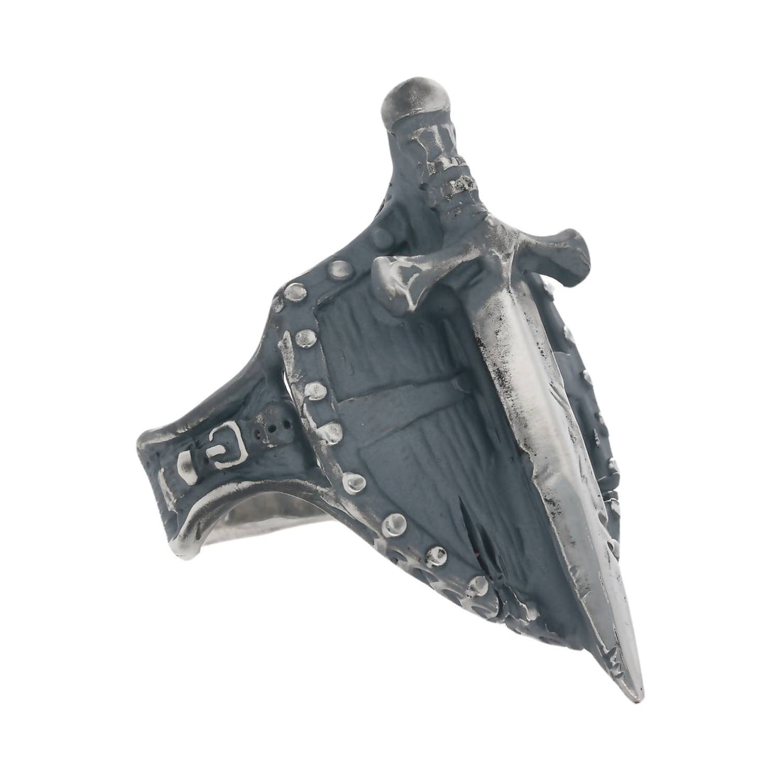 Battle Ready Shield Ring with Sword