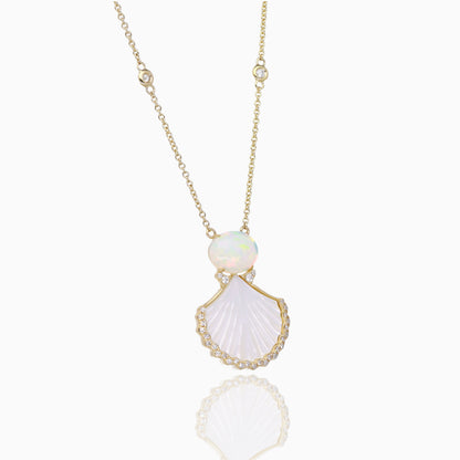Mermaid Glow Opal Necklace
