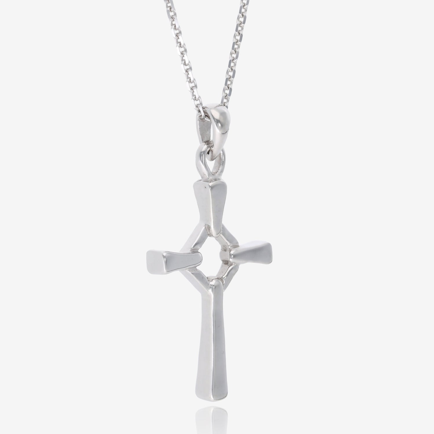 Open Celtic Cross Silver Pendant