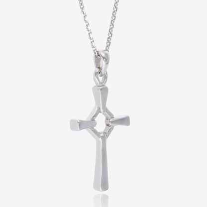 Open Celtic Cross Silver Pendant