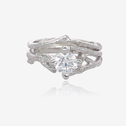 Birch Branch Diamond Gold Wedding Set