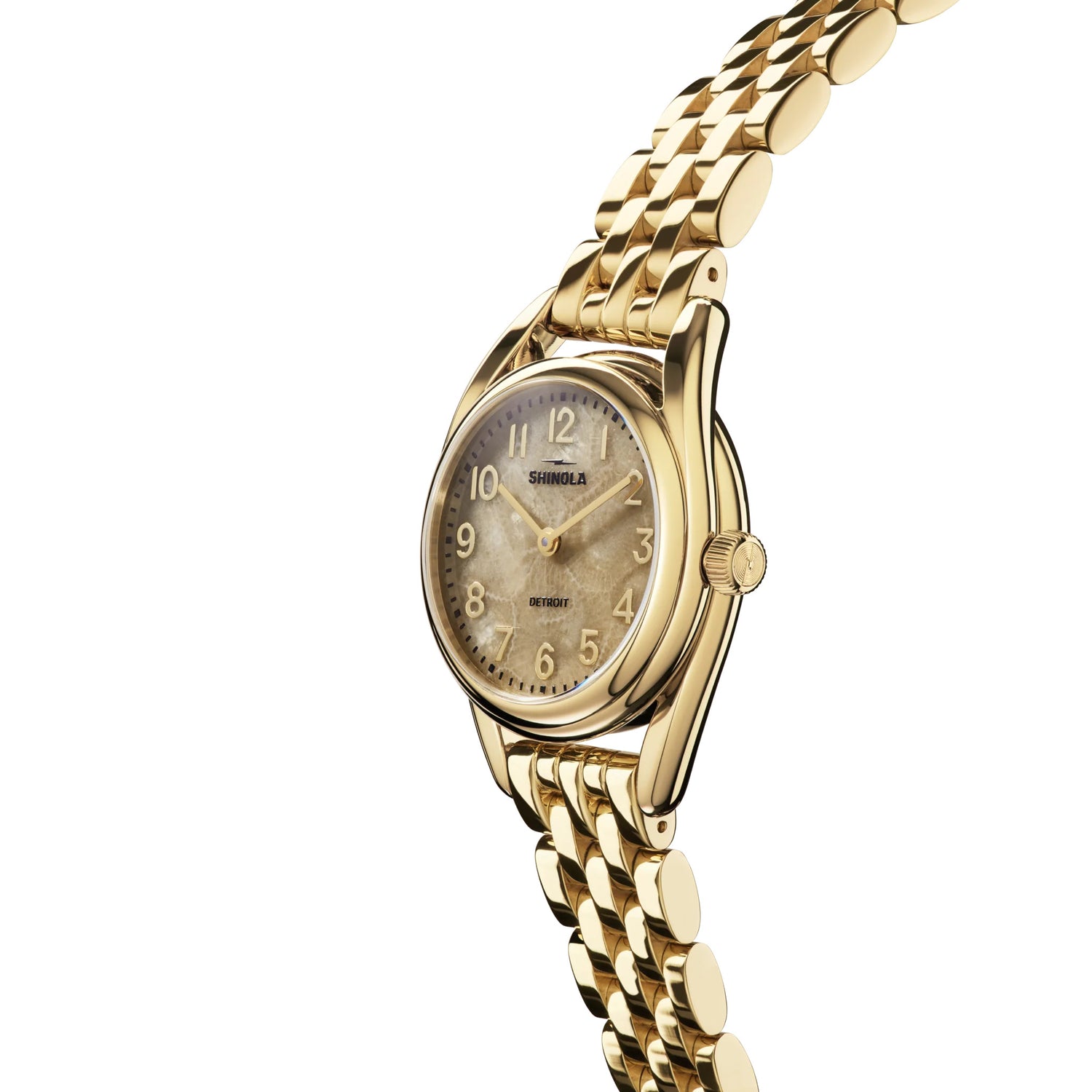 SHINOLA Ladies Derby Petoskey Yellow Tone Watch