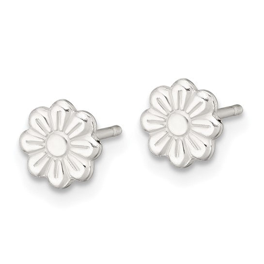 Flower Power Sterling Silver Stud Earrings