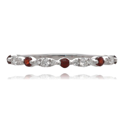 Stacking Gems White Gold Band