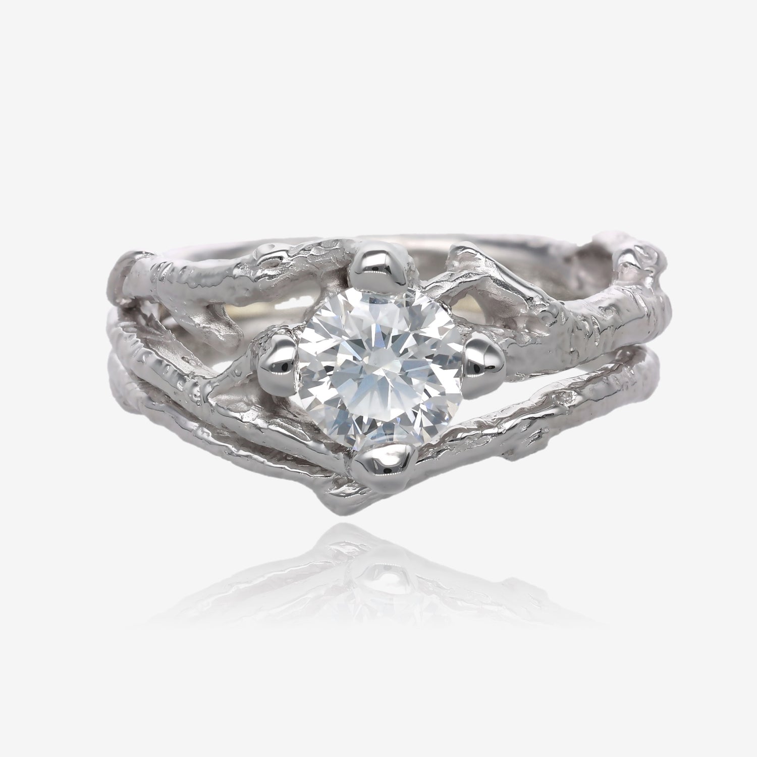 Birch Branch Diamond Gold Wedding Set