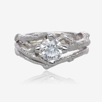 Birch Branch Diamond Gold Wedding Set
